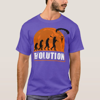 Parachuting Shirt Funny Human Evolution Gift
