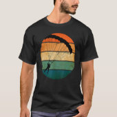 Parachuting Skydiver Silhouette Skydive Parachutis T-shirt (Voorkant)