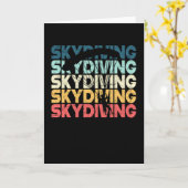 Parachuting Skydiving Parachutists Gift Kaart (Gele Bloem)