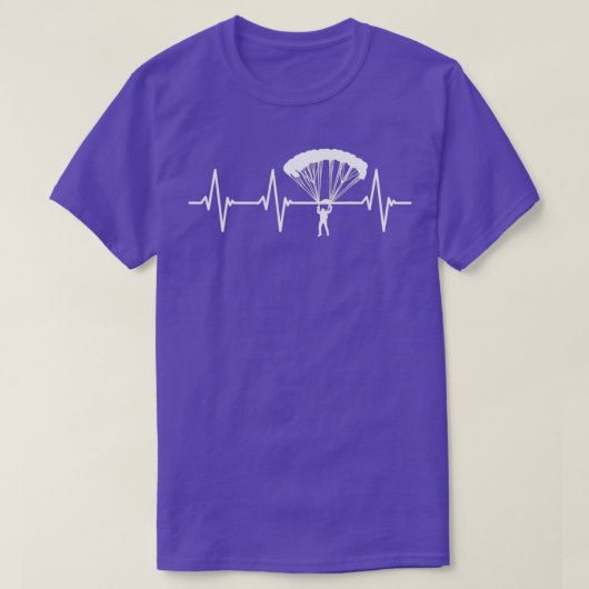 Parachuting Skydiving Skydiver Heartbeat Apparel T-shirt (Design voorkant)