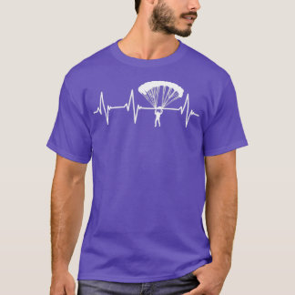 Parachuting Skydiving Skydiver Heartbeat Apparel T-shirt