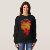 Parachuting Skydiving Vintage Sunset Skydiver Para Trui (Voorkant volledig)