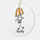 Parachuting Stick Figuur Keramisch Ornament (Links)