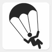 Parachuting Vierkante Sticker (Voorkant)