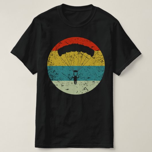 parachutiserretro silhouette 70 s t-shirt (Design voorkant)