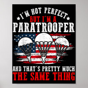 Parachutist Amerikaanse leger veteranen dag soldaa Poster