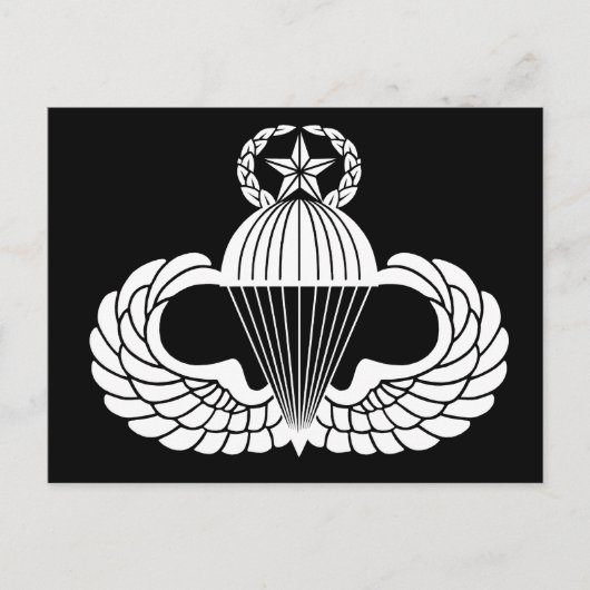 Parachutist badge, Master Briefkaart (Voorkant)