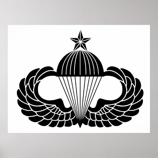 Parachutist badge, Senior Poster (Voorkant)