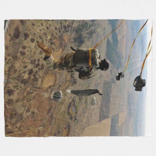 PARACHUTIST FLEECE DEKEN (Voorkant (Horizontaal))