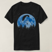 Parachutist Flying Parachute Moon T-shirt (Design voorkant)