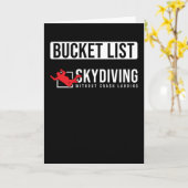 Parachutist Gift Bucket List Kaart (Gele Bloem)