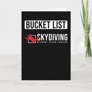 Parachutist Gift Bucket List Kaart