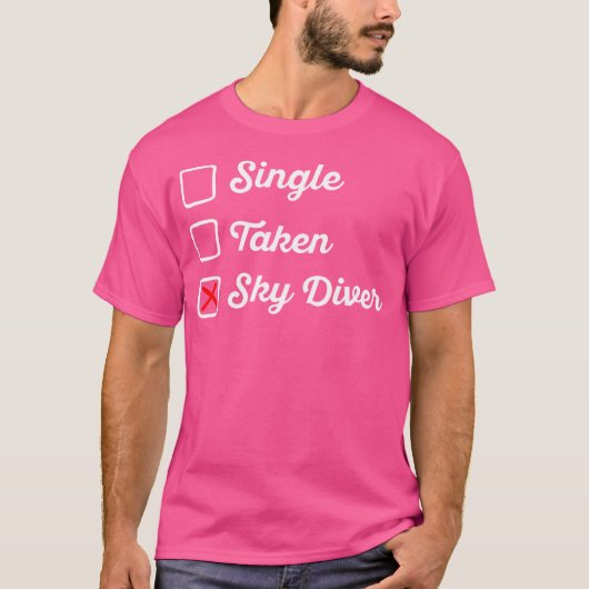 Parachutist Single Taken Sky Diver Skydive T-shirt (Voorkant)