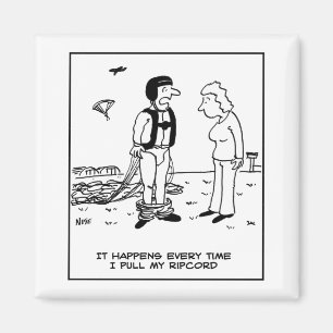 Parachutist Skydiving heeft probleem Magneet