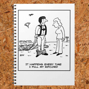 Parachutist Skydiving heeft probleem Notitieboek