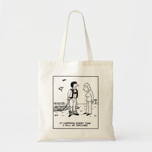 Parachutist Skydiving heeft probleem Tote Bag (Voorkant)
