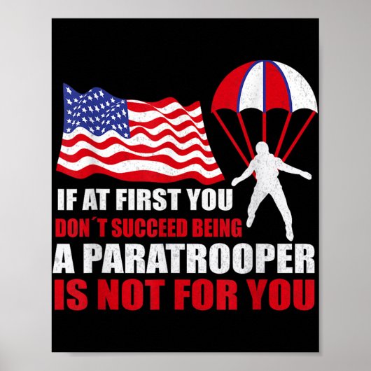 Parachutist trots voor 82e Airborne Veterans Poster (Voorkant)