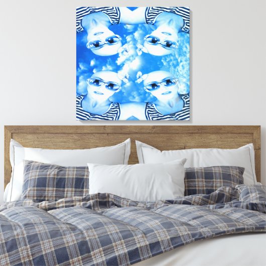 Parachutisten Canvas Afdruk (Insitu (Slaapkamer))