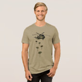 Parachutisten Eenheid Tri-Blend Shirt (Voorkant volledig)