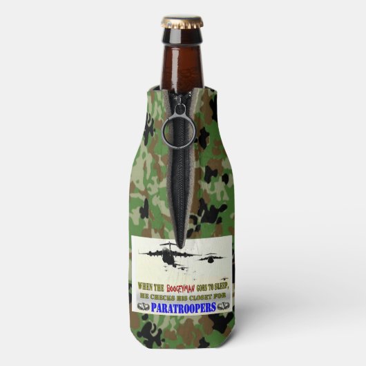 PARACHUTISTEN FLESJESKOELER (Fles Achterkant)