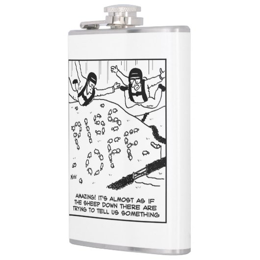 Parachutisten geloven dat Sheep een bericht heeft Heupfles (Links)