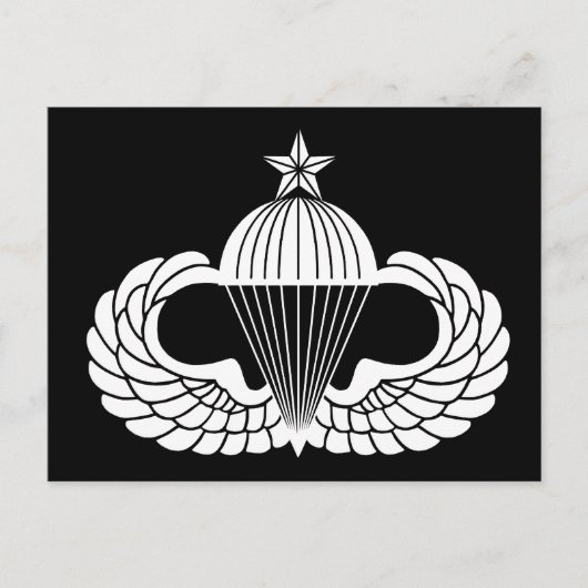 Parachutisteninsigne, Senior Briefkaart (Voorkant)