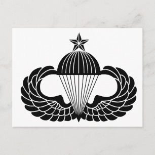 Parachutisteninsigne, Senior Briefkaart
