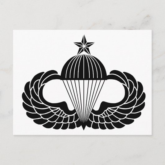 Parachutisteninsigne, Senior Briefkaart (Voorkant)