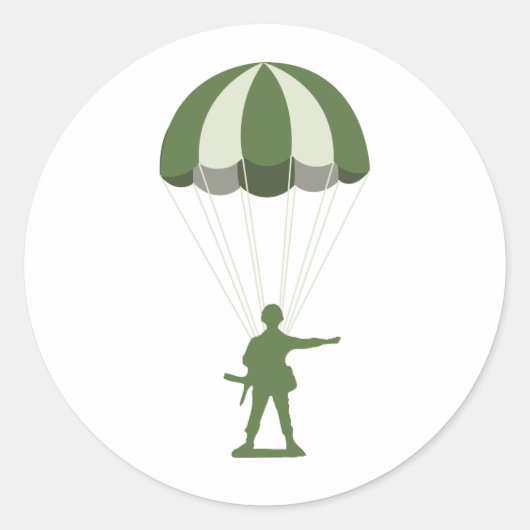 Parachutistenleger Militair Ronde Sticker (Voorkant)