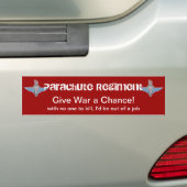 parachuut oorlogsstoker bumpersticker (Op auto)