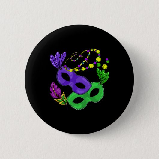 Parade Beads Carnival Masquerade Vrouwen Gift Mard Ronde Button 5,7 Cm (Voorkant)