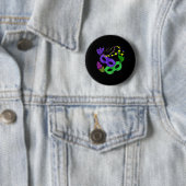 Parade Beads Carnival Masquerade Vrouwen Gift Mard Ronde Button 5,7 Cm (In situ)