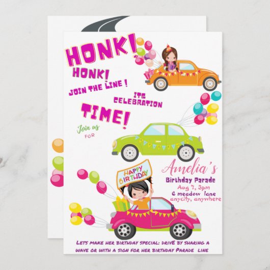 Parade Birthday Difference Kaart (Voorkant / Achterkant)