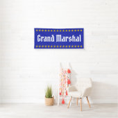 Parade Grand Marshal met gouden sterren Spandoek (Insitu)