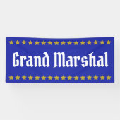 Parade Grand Marshal met gouden sterren Spandoek (Horizontaal)