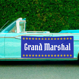 Parade Grand Marshal met gouden sterren Spandoek