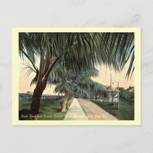 Parade Ground, Barracks, Key West FL  Briefkaart (Voorkant)