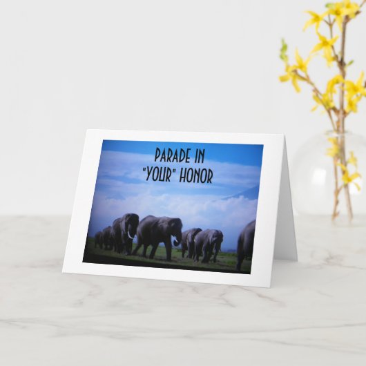 "PARADE IN "UW"HONOR AFSTUDEREN" KAART (Gele Bloem)