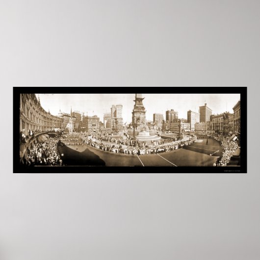 Parade Indianapolis in Foto 1918 Poster (Voorkant)
