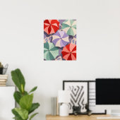 Parade Kunstprint met Paraplu's Poster (Thuiskantoor)
