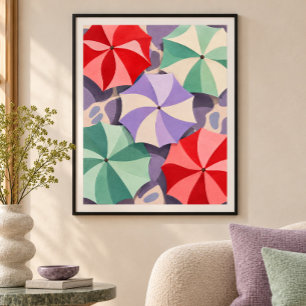 Parade Kunstprint met Paraplu's Poster
