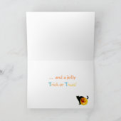 Parade of Black Cats Jolly Halloween  Kaart (Binnen)