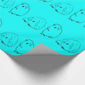 Parade of Guinee Pigs wrapup paper in Aqua Cadeaupapier (Hoek)