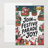Parade of Joy - Kerstfeest Kaart (Voorkant / Achterkant)