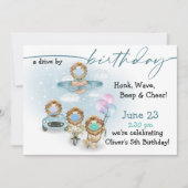 Parade of Lions drive by Birthday Kaart (Voorkant)