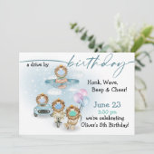 Parade of Lions drive by Birthday Kaart (Staand voorkant)