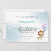 Parade of Lions drive by Birthday Kaart (Achterkant)