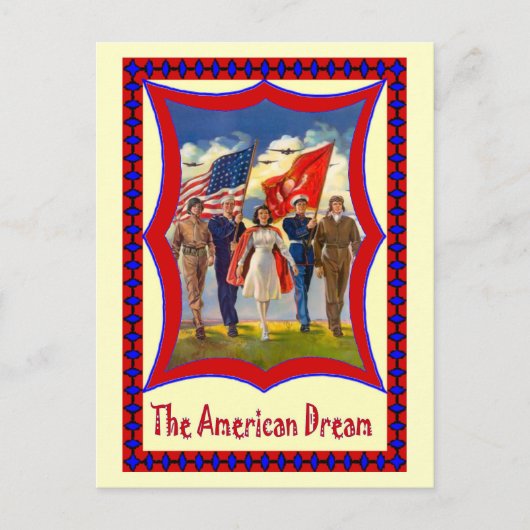 Parade op 4 juli briefkaart (Voorkant)