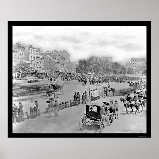 Parade op Pennsylvania Avenue, Washington, DC 1865 Poster (Voorkant)