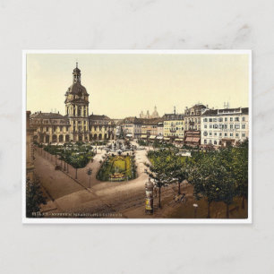 Parade Place en Kaufhaus, Karlsruhe, Baden, Germa Briefkaart